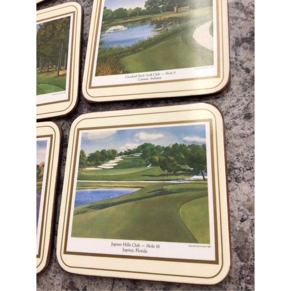 Vintage Pimpernel Deluxe Finish Traditional Collection 6 PC Coasters Original Bo - Picture 8 of 15